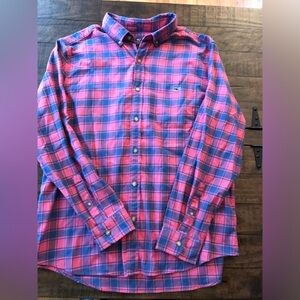 Vineyard Vines Classic fit Tucker Plaid Flannel shirt XL EUC